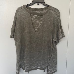 Free people green t-shirt